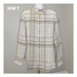 Mens Banana Republic 100% linen long sleeve shirt